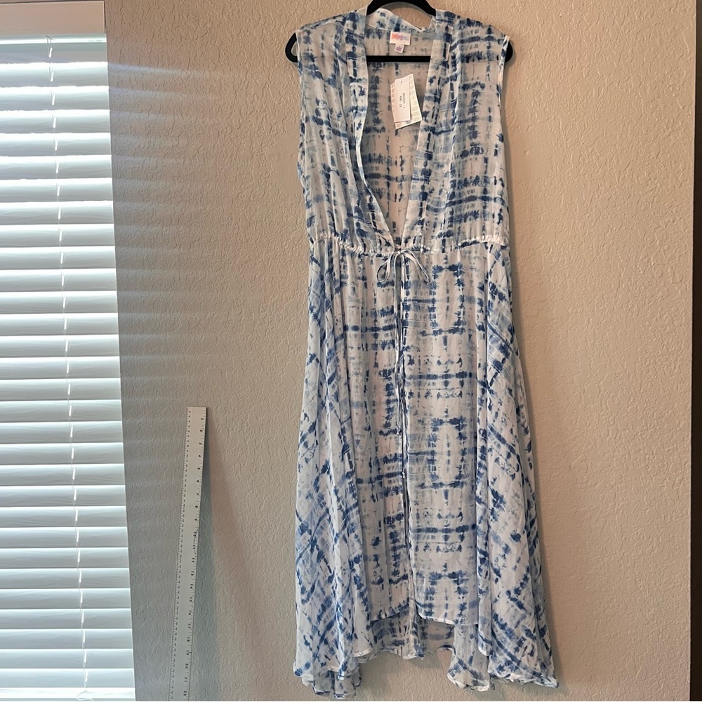 LULAROE Long Beach Kimono Cardigan Open Front Swimsuit Cover Up BREEZY NWT #136